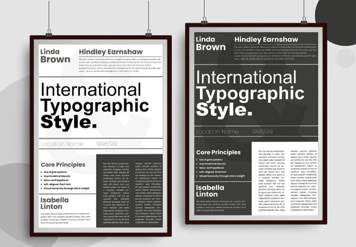 Creative International Typographic Style Poster Layout Design