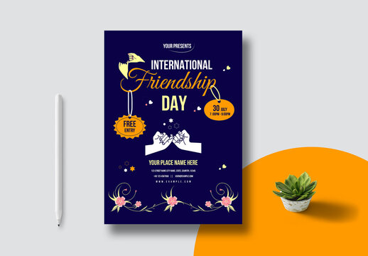 International Friendship Day Flyer Layout