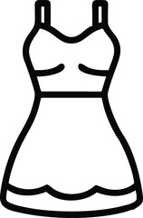 A beautiful party dress icon, vector icon of frock