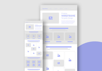 Modern Website Wireframe Template Layout