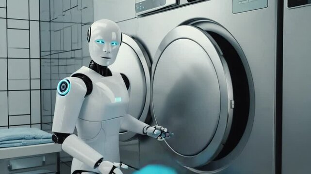 Robot doing the laundry.