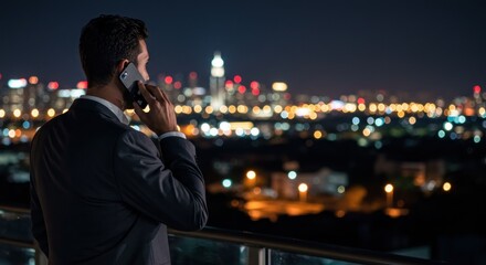 City lights inspire a businessmans latenight call