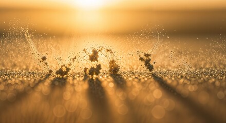 A beautiful texture design raining with sunrise and a beautiful of soil flowing 
