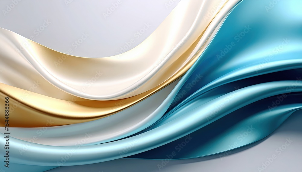 Poster flowing textiles in motion studio setting abstract image soft colors aesthetic concept