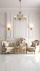 Elegant living room interior design luxury home photo modern environment wide angle contemporary style