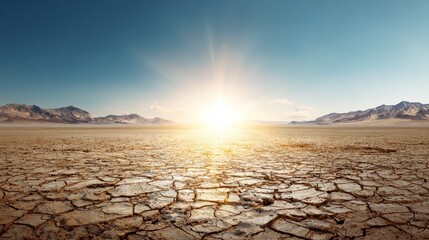 Majestic desert mountains bathed in golden sunlight, breathtaking scenic landscape