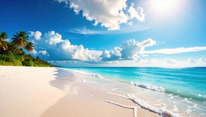 Relaxing beach day tropical island scenic landscape sunny environment aerial view travel inspiration