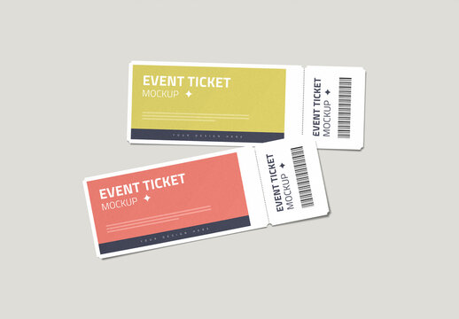 Event Ticket Mockup PSD