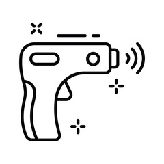 Fototapeta premium Get a glimpse of this linear style infrared thermometer icon