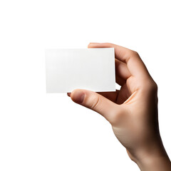 Obraz premium hand holding blank business card