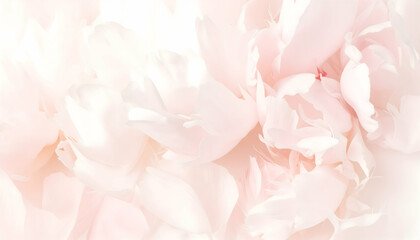 Obraz premium Soft Pink Peony Petals Close Up Macro Photography