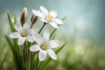 Fototapeta premium serene summer background with a soft, textured pattern in shades of light green and white