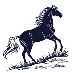 silhouette horse on white background 