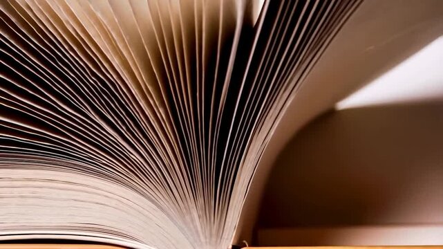 Open book pages, radiating fan-like