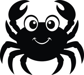 cute crab vector silhouette art and illustration