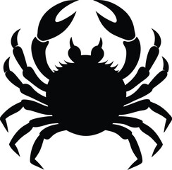 cute crab vector silhouette art and illustration