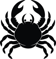 cute crab vector silhouette art and illustration