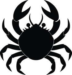 cute crab vector silhouette art and illustration