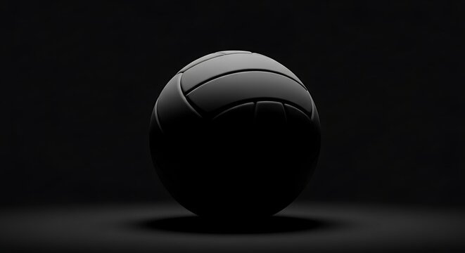 Volleyball Still Life on Black Background for Sports Concepts