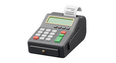3D Render: Point of Sale System -  Modern Cash Register Icon