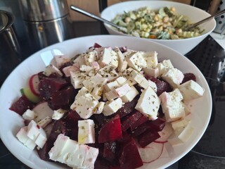 Feta and beetroot salad