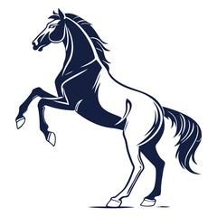 silhouette horse on white background 