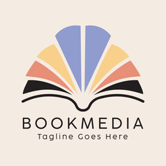 Book Media logo brand identity design