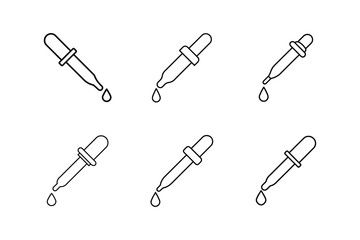 dropper icon line art vector illustration