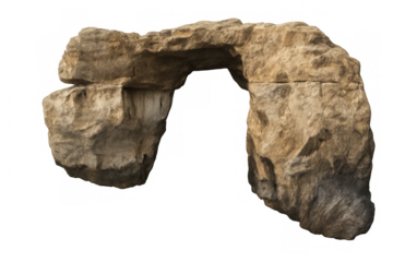 Large natural rock arch with transparent background, perfect for photo manipulations and creative projects
