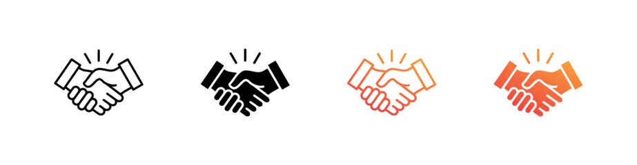 Partnership Multiple Style Icon Set Collection 