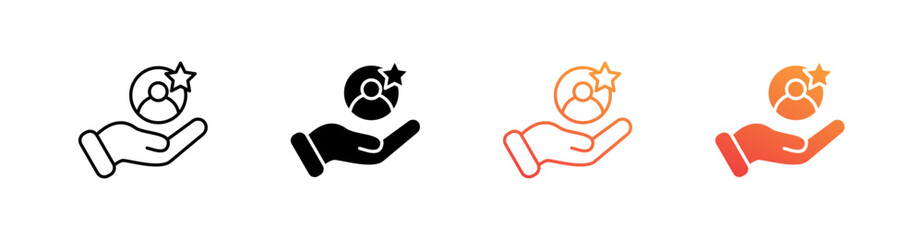 Reputation Multiple Style Icon Set Collection 