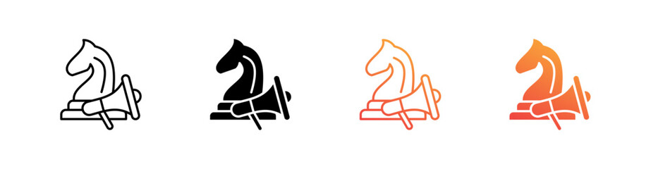 Marketing Strategy Multiple Style Icon Set Collection 