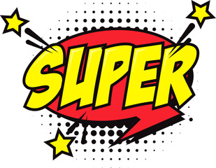 Comic pop art speech bubble
