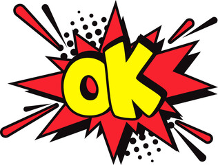 Comic pop art speech bubble