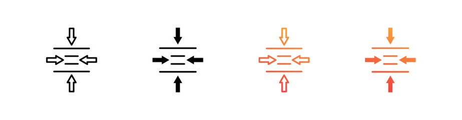 Alignment Multiple Style Icon Set Collection 