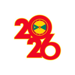 2026 banner with Grenada flag inside.