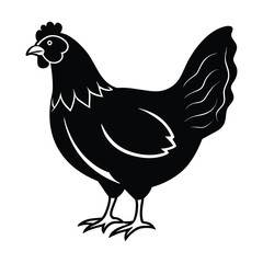 Rooster silhouette vector art