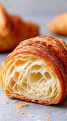 Artisan baker crafting handmade croissant pastry with chef at work creating delicious artisan croissant craft baking fresh and flaky texture in warm kitchen