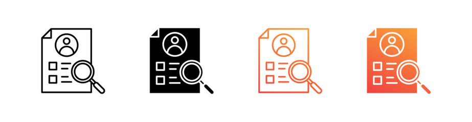 Recruitment Multiple Style Icon Set Collection 