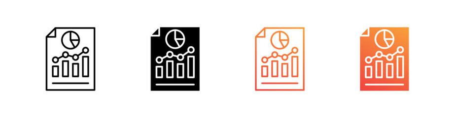 Reporting Multiple Style Icon Set Collection 