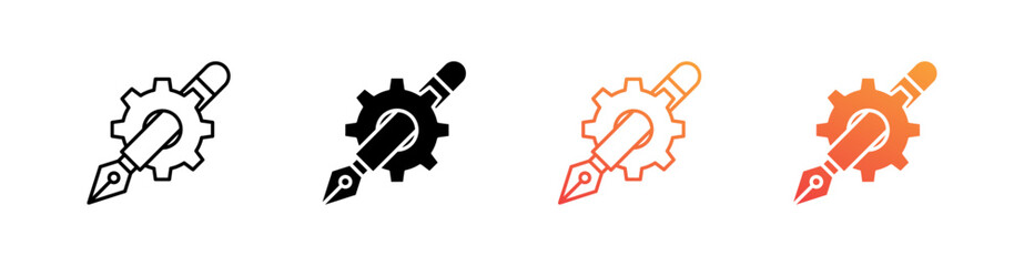 Fountain Multiple Style Icon Set Collection 