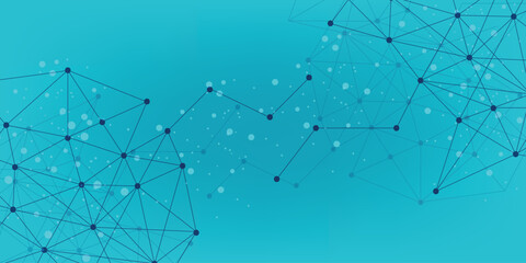 Abstract plexus background with connecting dots and lines. Global network connection
