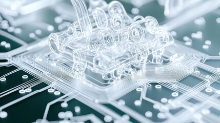 Transparent Vehicle on Circuit Board