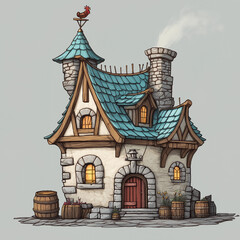 Graphic element isolation background for your design asset, game asset, video game, mobile game, web asset Illustration