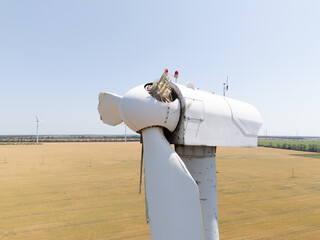 renewable energy. Close-up of failed renewable energy infrastructure © glebzter