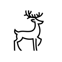 Deer Running And Jumping Illustration - VECTOR
