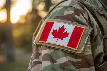 A Detailed Close-up of a Canadian Armed Forces Uniform Patch, Highlighting the Emblem, Service, and Dedication of Canada's Military Personnel