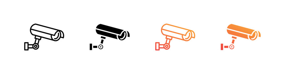 Cctv Multiple Style Icon Set Collection 
