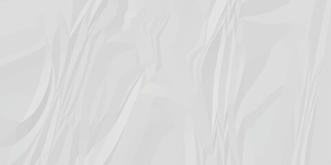 White crumpled and creased paper abstract texture background. panorama grunge wrinkly paper texture background, crumpled pattern texture.3d crumpled white paper texture.
