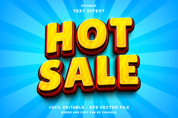 Hot Sale 3D Editable Text Effect Template Style Premium Vector